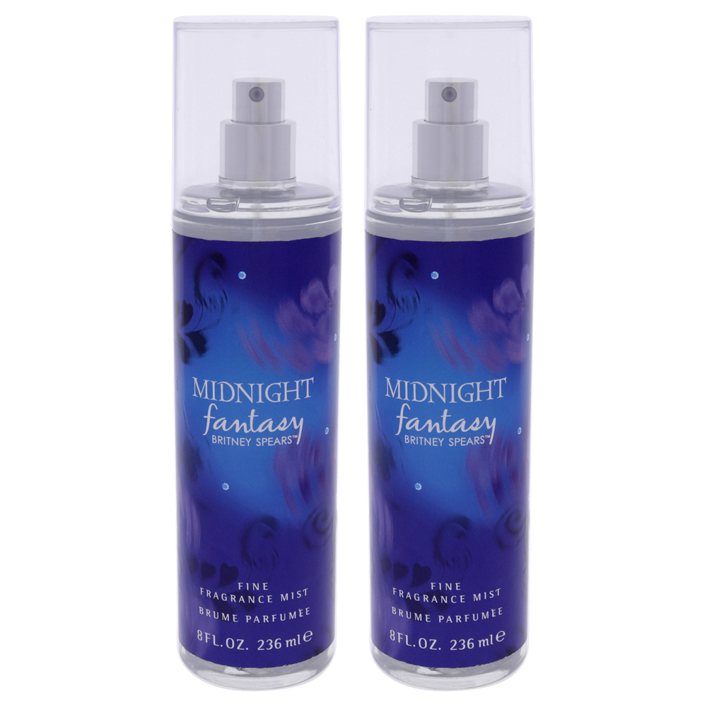 Midnight Fantasy by Britney Spears for Women - 8 oz Fragrance Mist - Pack of 2